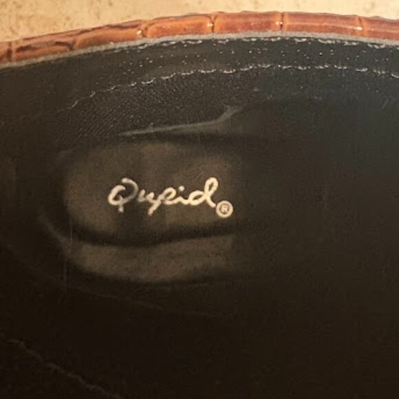 Qupid Snakeskin Brown Ankle Boots - Women's size 6.5 - Picture 4 of 5